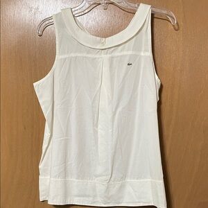 Lacoste Women's Ivory Sleeveless Blouse